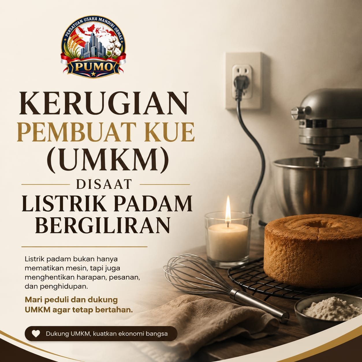 Kerugian Pembuat Kue (UMKM) Di Saat Listrik Padam Bergiliran