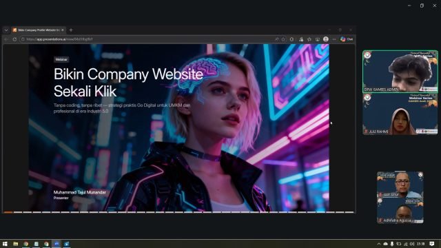 Webinar GAMIES Aceh 2026: Cara Bikin Company Profile Website Sekali Klik dengan AI Tanpa Coding untuk UMKM
